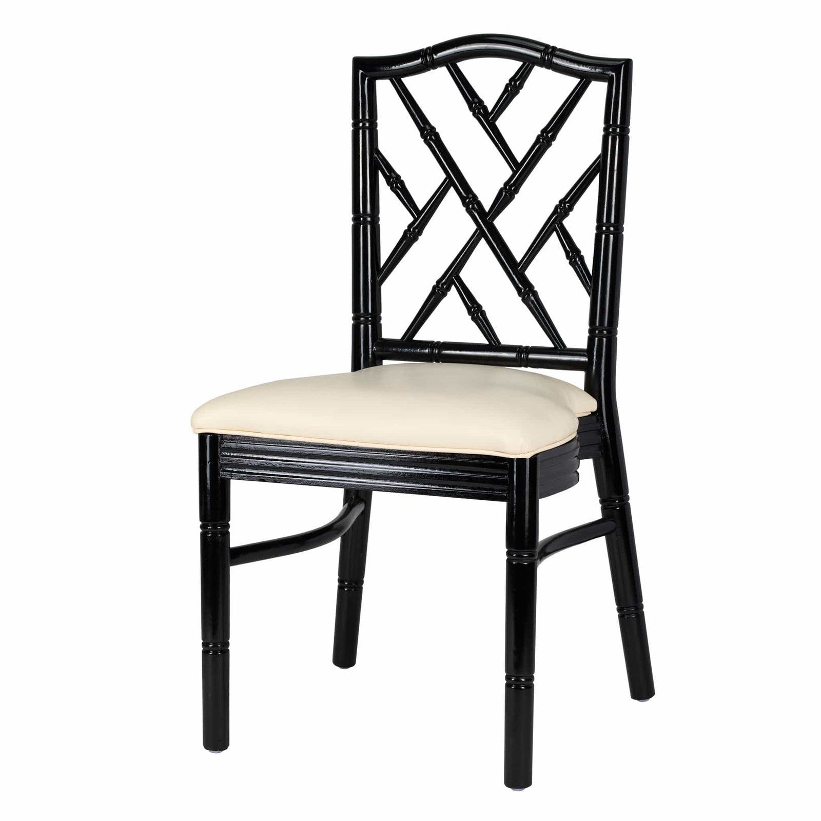 Chivari Black Ritz ToughWood™ Chair with Ivory Vinyl Seat CRWB-ZG-SO