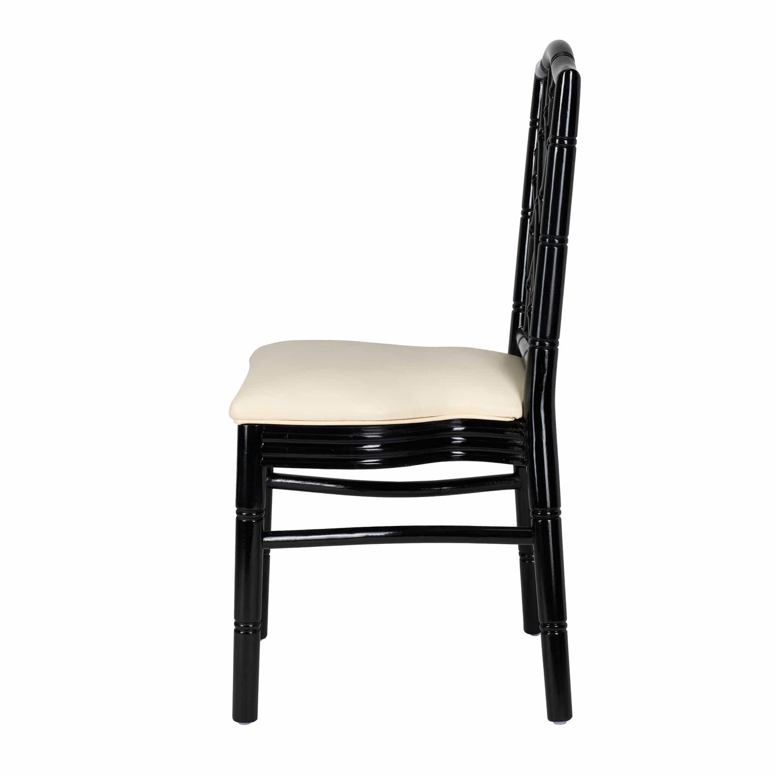 Chivari Black Ritz ToughWood™ Chair with Ivory Vinyl Seat CRWB-ZG-SO
