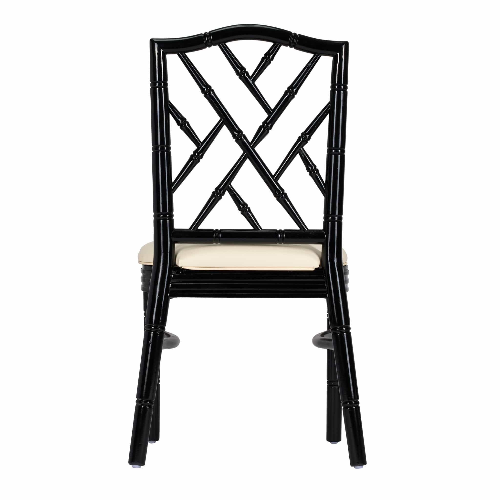 Chivari Black Ritz ToughWood™ Chair with Ivory Vinyl Seat CRWB-ZG-SO