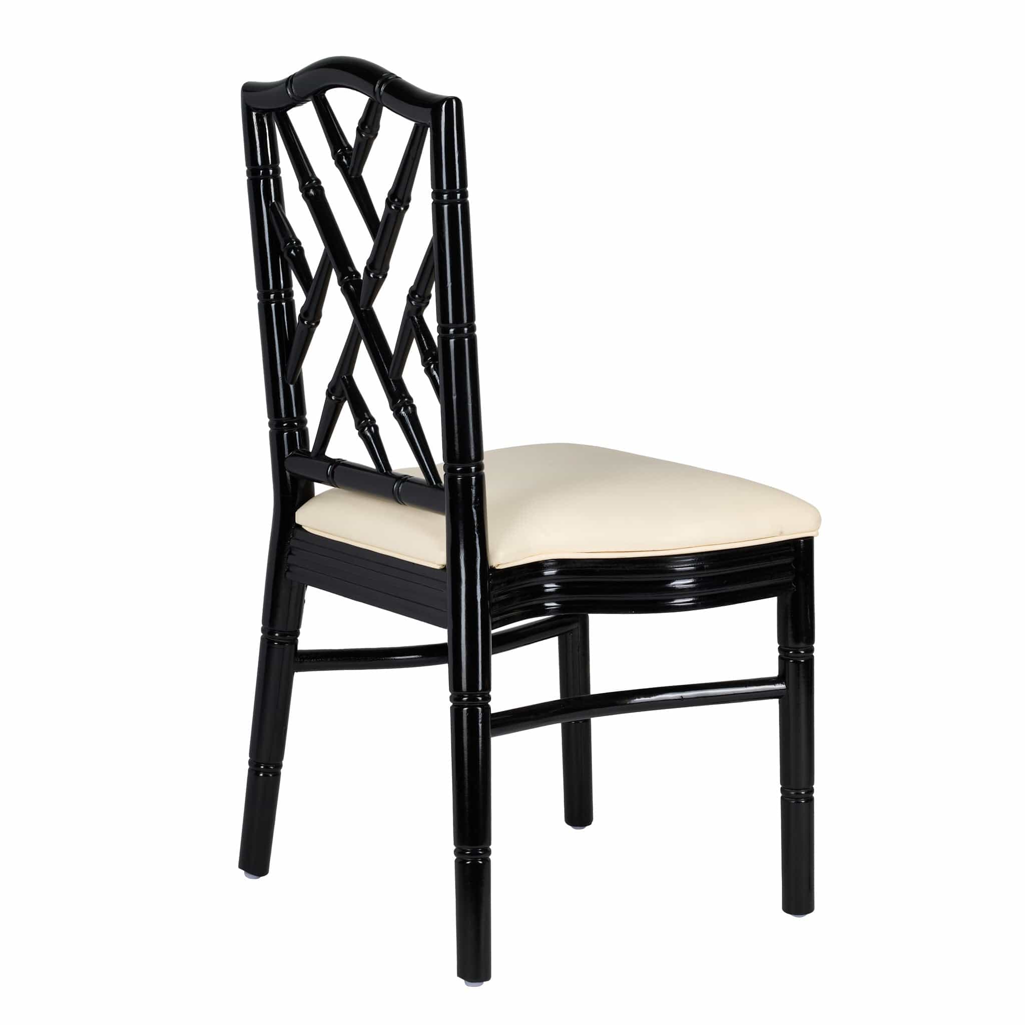 Chivari Black Ritz ToughWood™ Chair with Ivory Vinyl Seat CRWB-ZG-SO