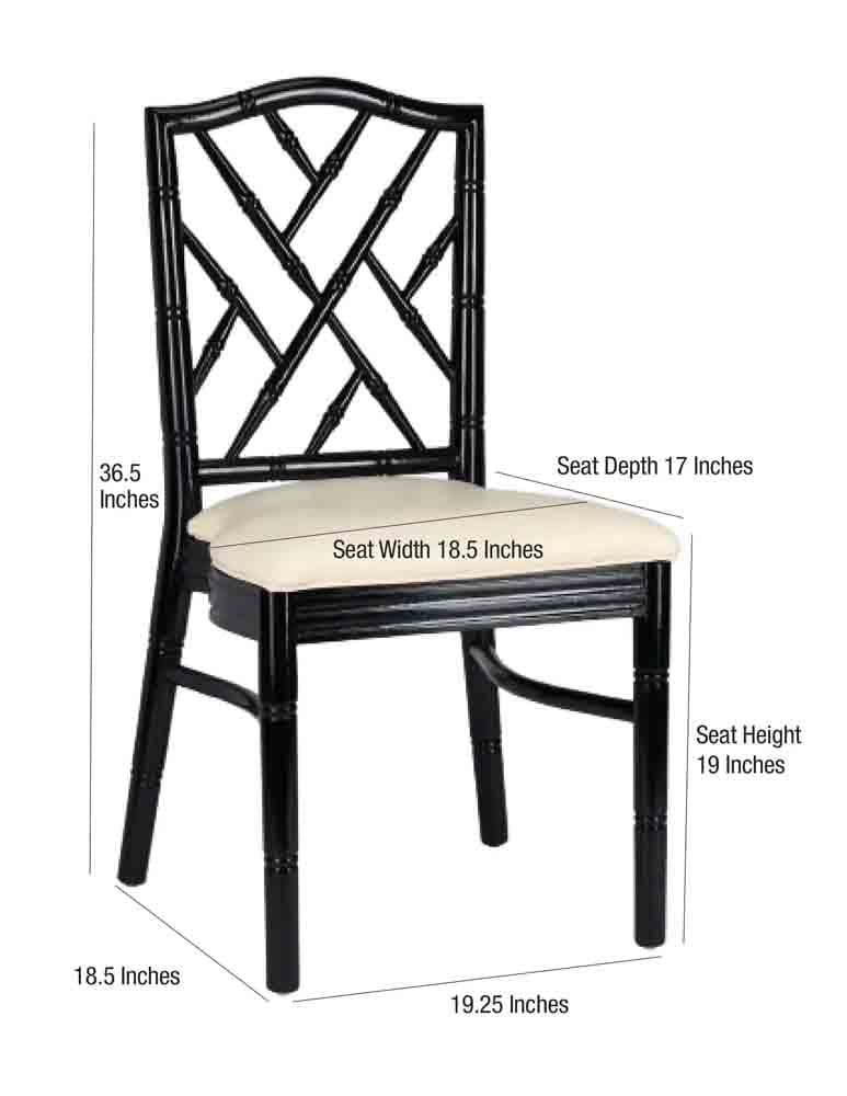 Chivari Black Ritz ToughWood™ Chair with Ivory Vinyl Seat CRWB-ZG-SO