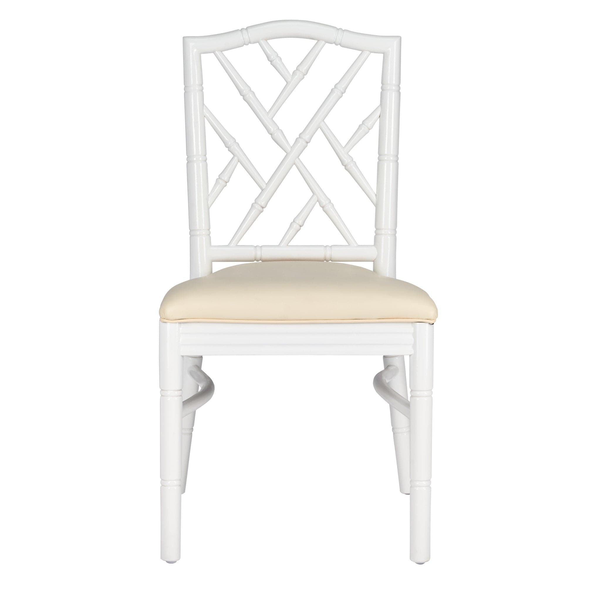 Chivari White Ritz ToughWood™ Chair with Ivory Vinyl Seat CRWW-ZG-SO
