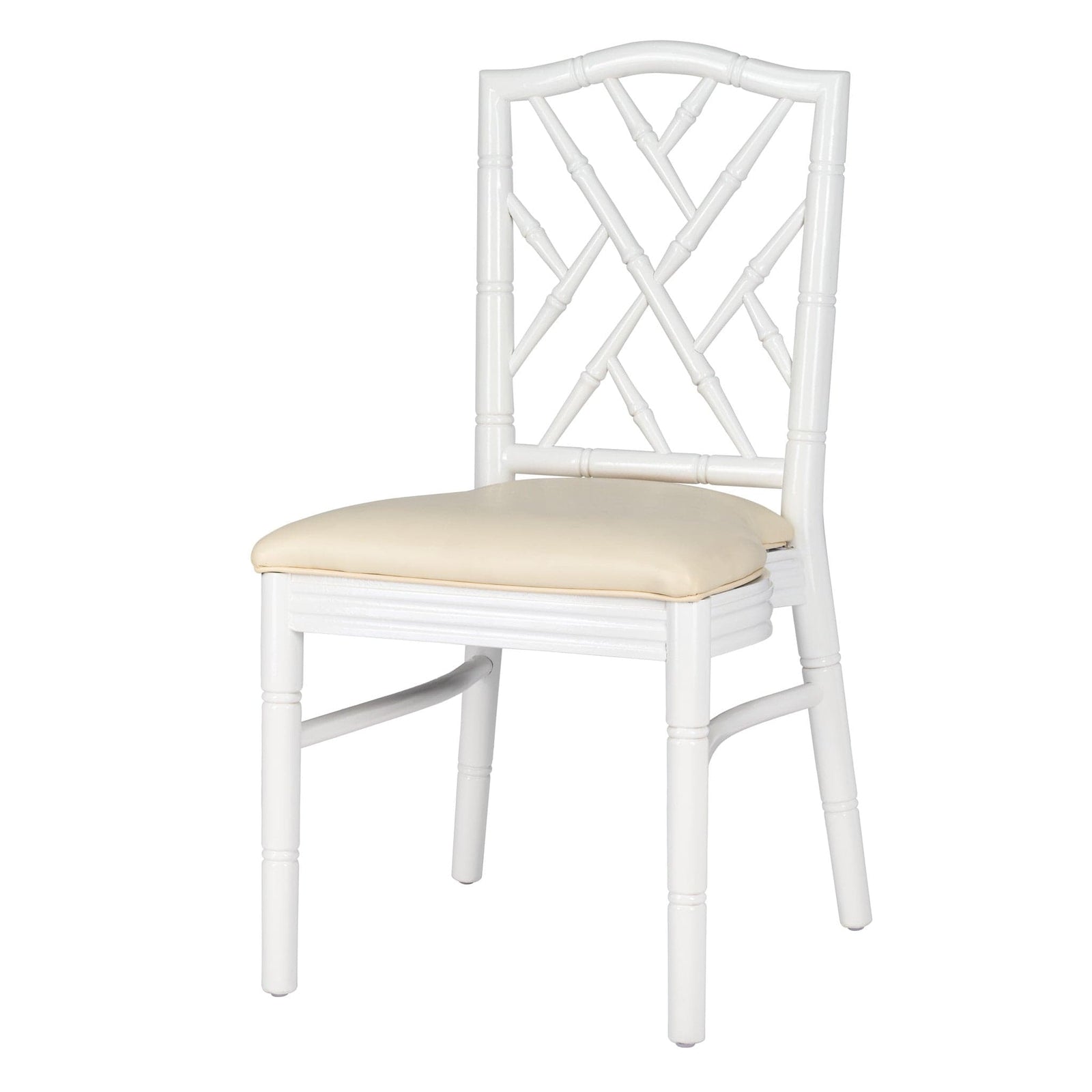 Chivari White Ritz ToughWood™ Chair with Ivory Vinyl Seat CRWW-ZG-SO