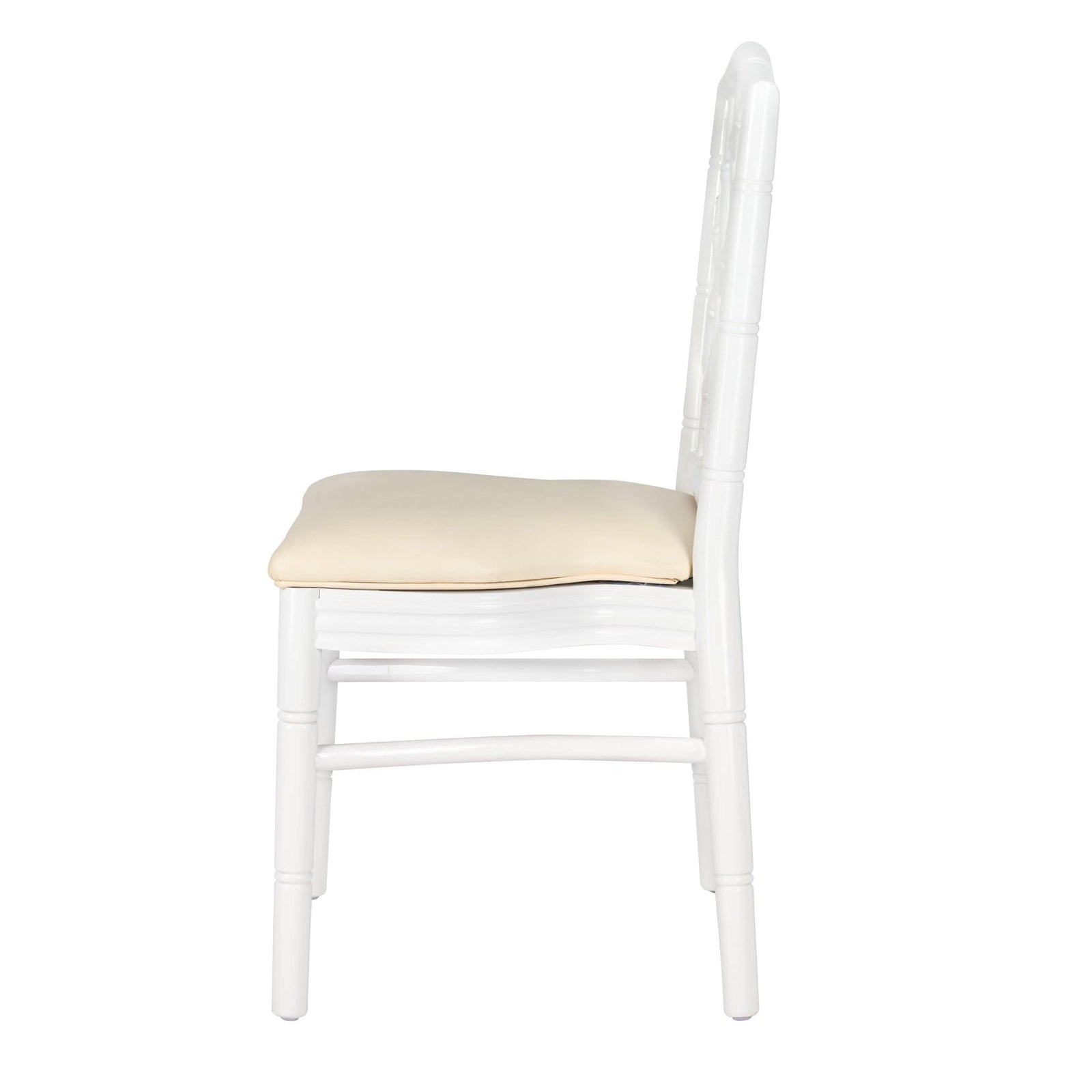 Chivari White Ritz ToughWood™ Chair with Ivory Vinyl Seat CRWW-ZG-SO