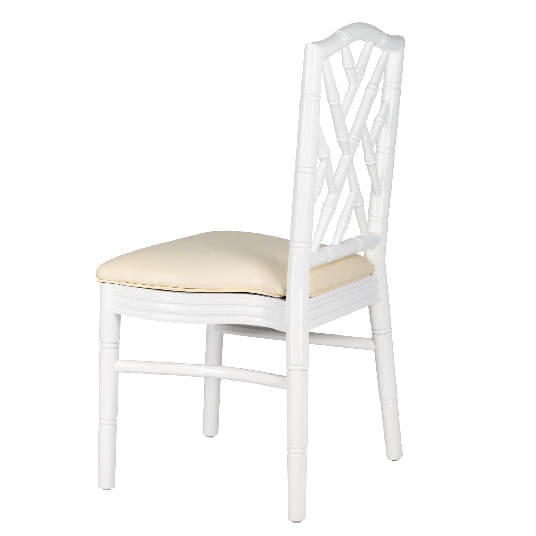 Chivari White Ritz ToughWood™ Chair with Ivory Vinyl Seat CRWW-ZG-SO