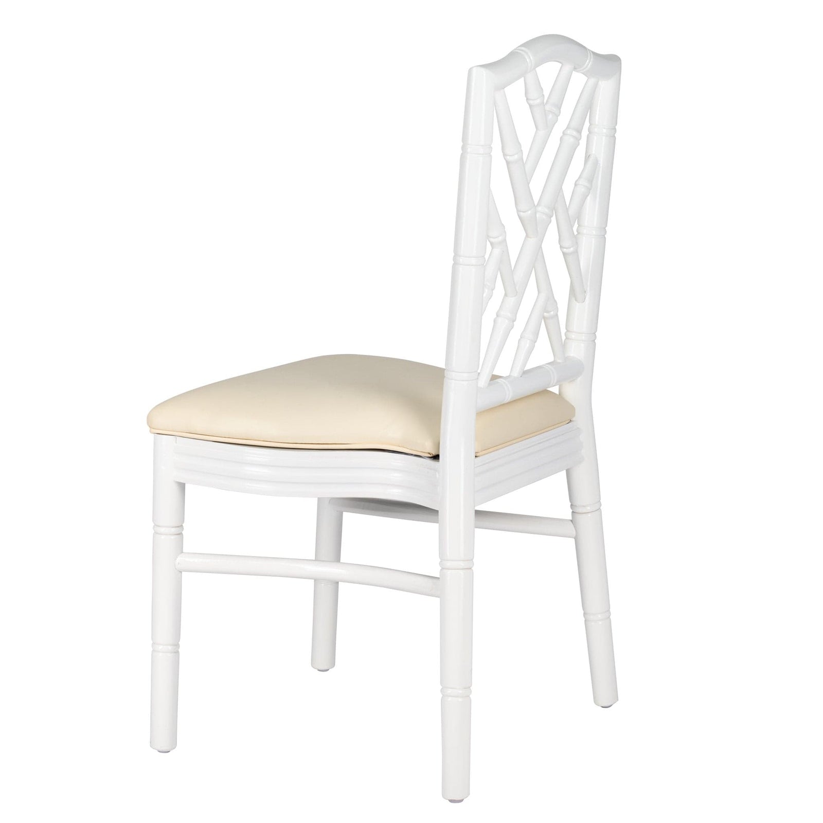 Chivari White Ritz ToughWood™ Chair with Ivory Vinyl Seat CRWW-ZG-SO