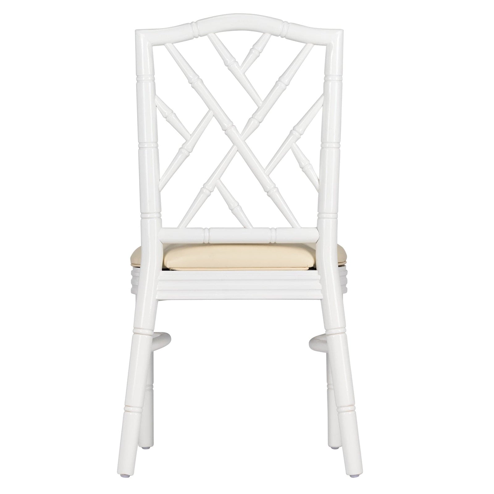 Chivari White Ritz ToughWood™ Chair with Ivory Vinyl Seat CRWW-ZG-SO