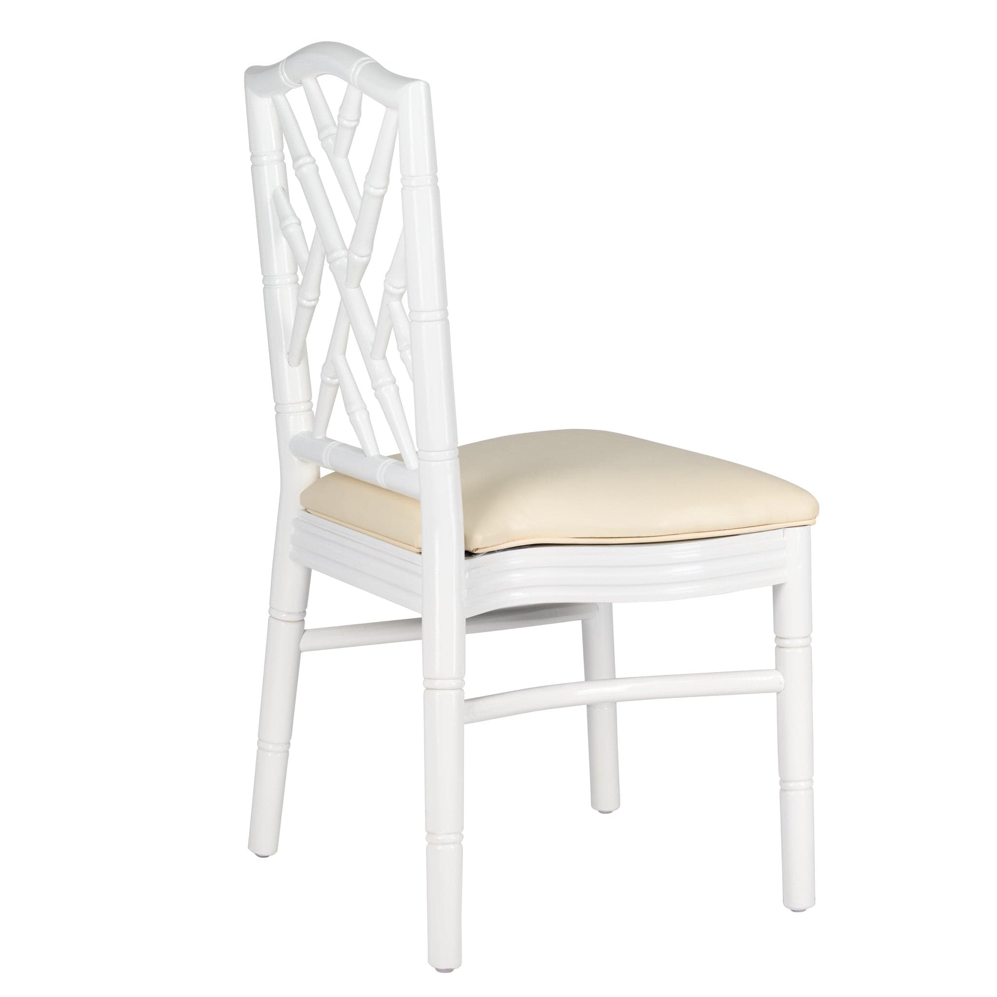 Chivari White Ritz ToughWood™ Chair with Ivory Vinyl Seat CRWW-ZG-SO