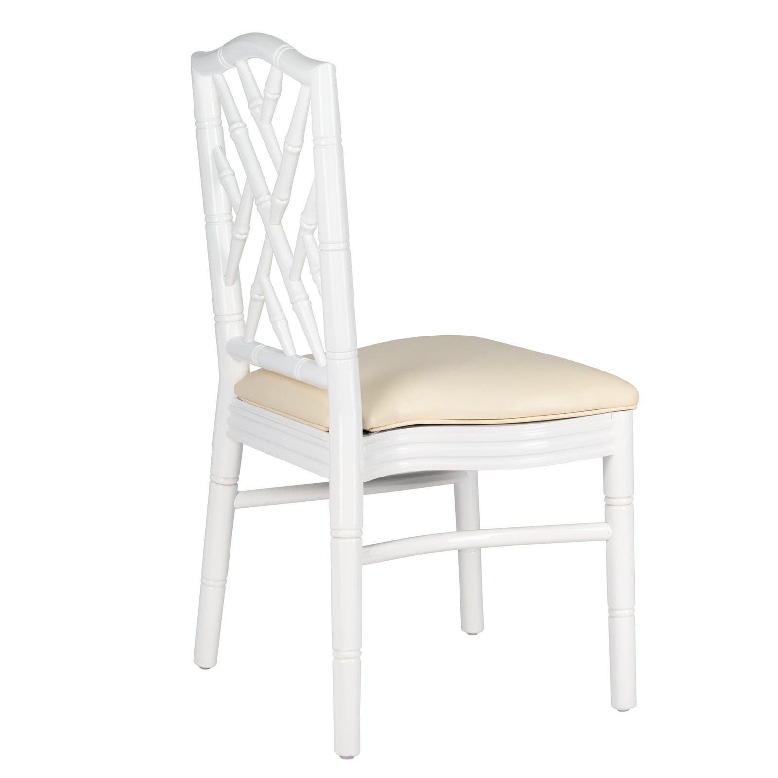 Chivari White Ritz ToughWood™ Chair with Ivory Vinyl Seat CRWW-ZG-SO