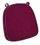 Chivari Burgundy with Dark Gray Piping 2.5" Thick Chair Cushion - World's Best Cushions CUSHBST-BGDGR-AX-T