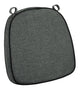 Chivari Dark Gray with Black Piping 2.5" Thick Chair Cushion - World's Best Cushions CUSHBST-DGRB-AX-T