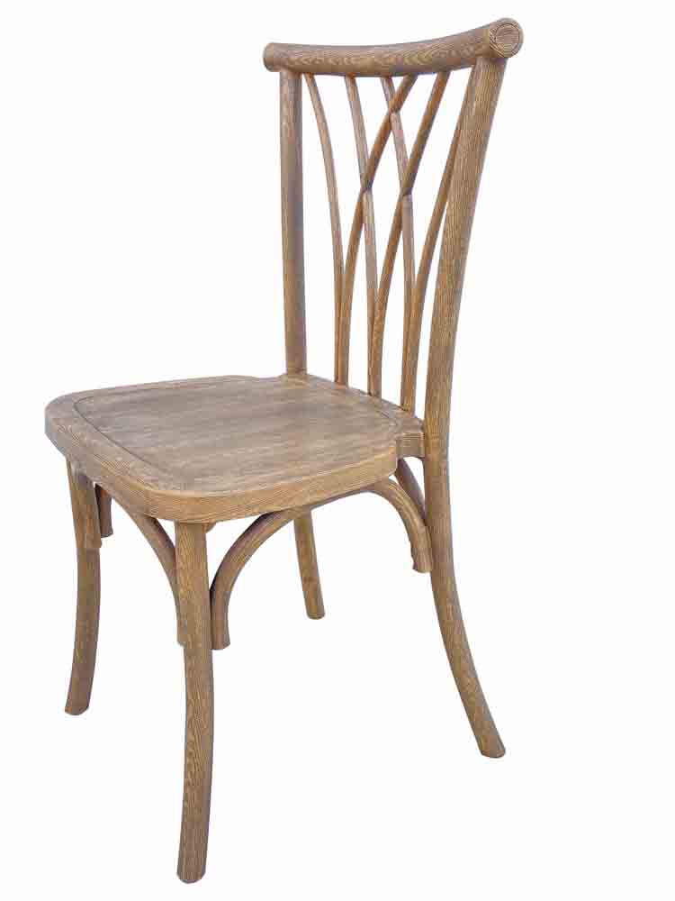 Chivari Chestnut Resin Steel Skeleton™ Willow Chair CWRC-ST-AX
