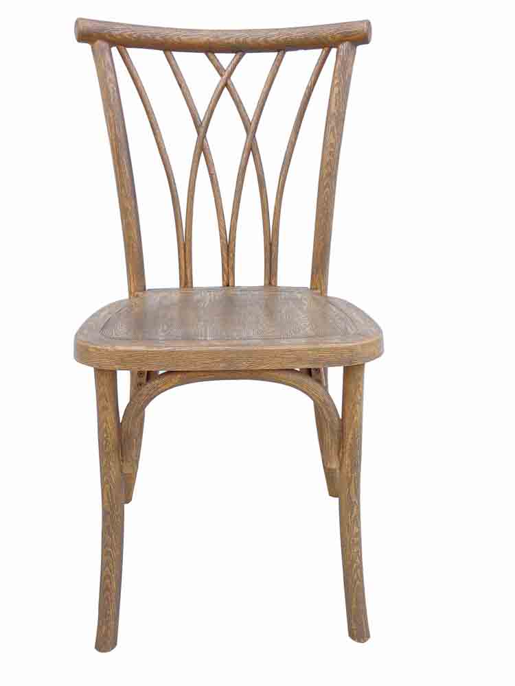 Chivari Chestnut Resin Steel Skeleton™ Willow Chair CWRC-ST-AX
