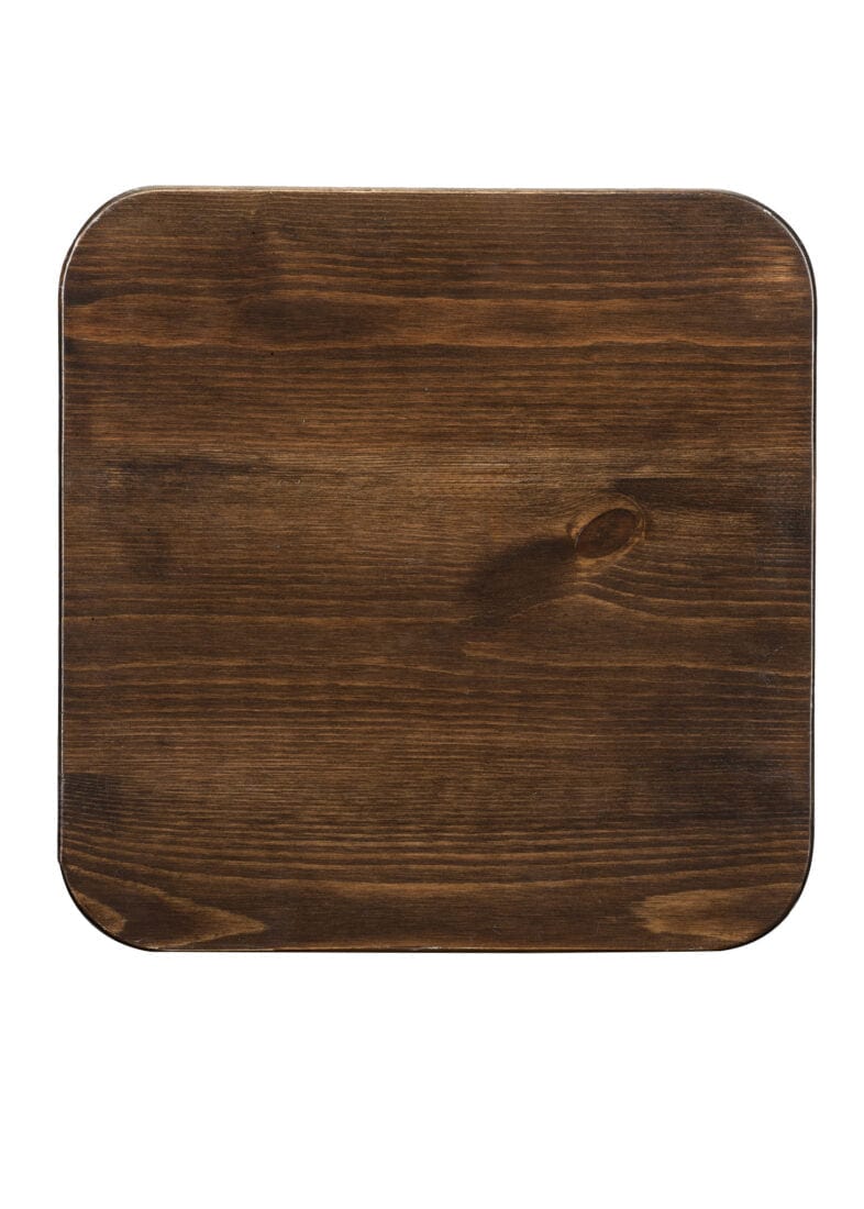 Chivari Dark Wood Tolix Bar Stool Wood Seat STWBD-AX-T