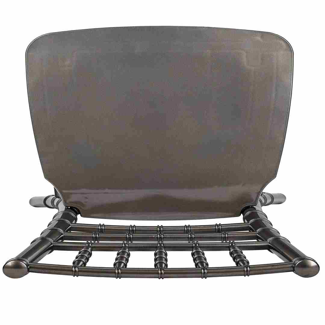 Chivari Metallic Silver Onyx Resin Steel Skeleton™ Chiavari Barstool BCRMG-ST-AX-T