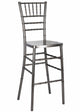 Chivari Metallic Silver Onyx Resin Steel Skeleton™ Chiavari Barstool BCRMG-ST-AX-T