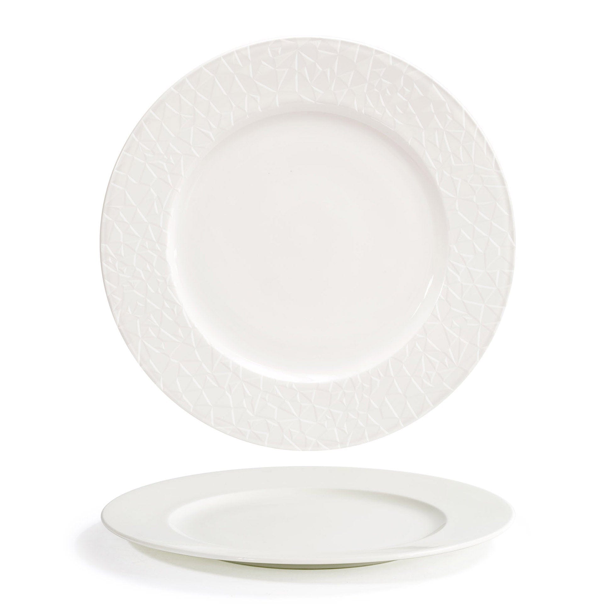 Front of the House Front of the House DDP080BEP21 11.5" Round Catalyst® Rim Plate - Facet™ - Case of 4 FOH-DDP080BEP21