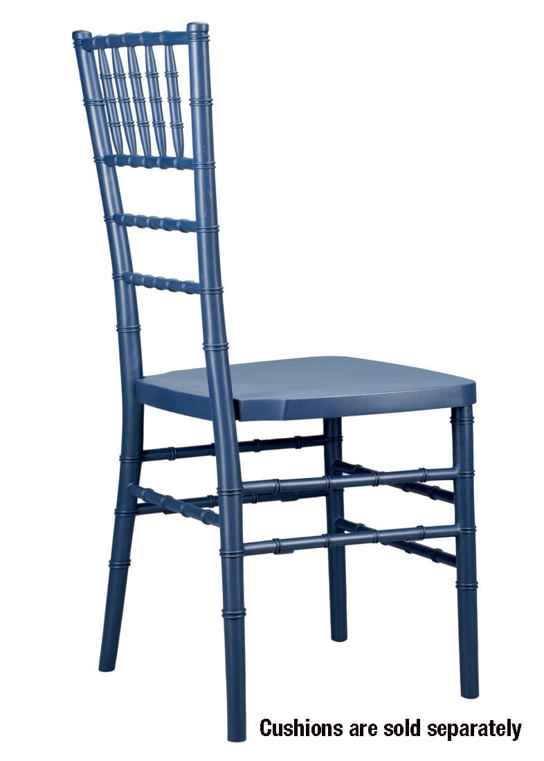 Chivari Deep Blue Sea ColorCore™ Resin Steel Skeleton™ Chiavari Chair CCRDBS-STEEL-AX-T