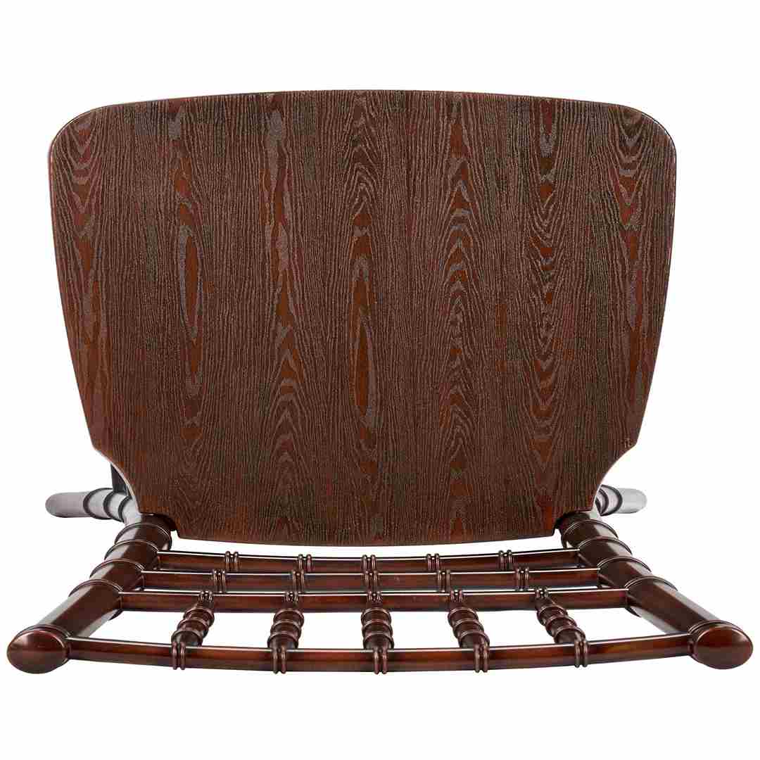 Chivari Fruitwood WoodGrain™ Resin Steel Skeleton™ Chiavari Barstool BCRFB-ST-AX-T