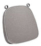 Chivari Gray with Silver Piping 2.5" Thick Chair Cushion - World's Best Cushions CUSHBST-GRS-AX-T