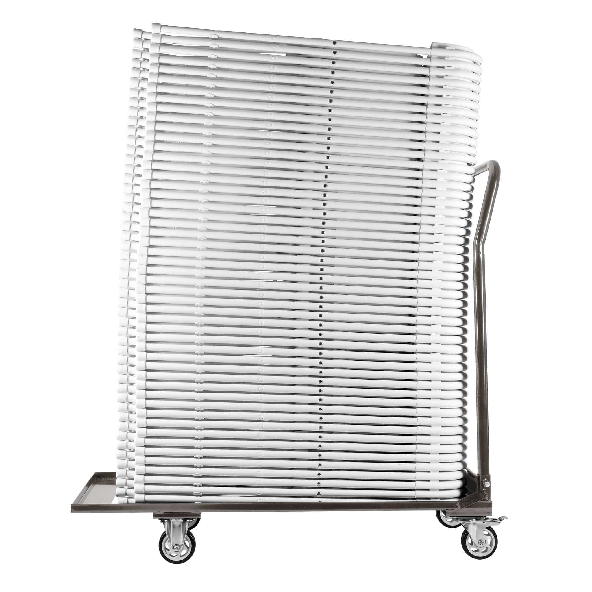 Chivari Steel Folding Chair Cart for Poly & Resin Folding Chairs - Gray CART100G-AX-T