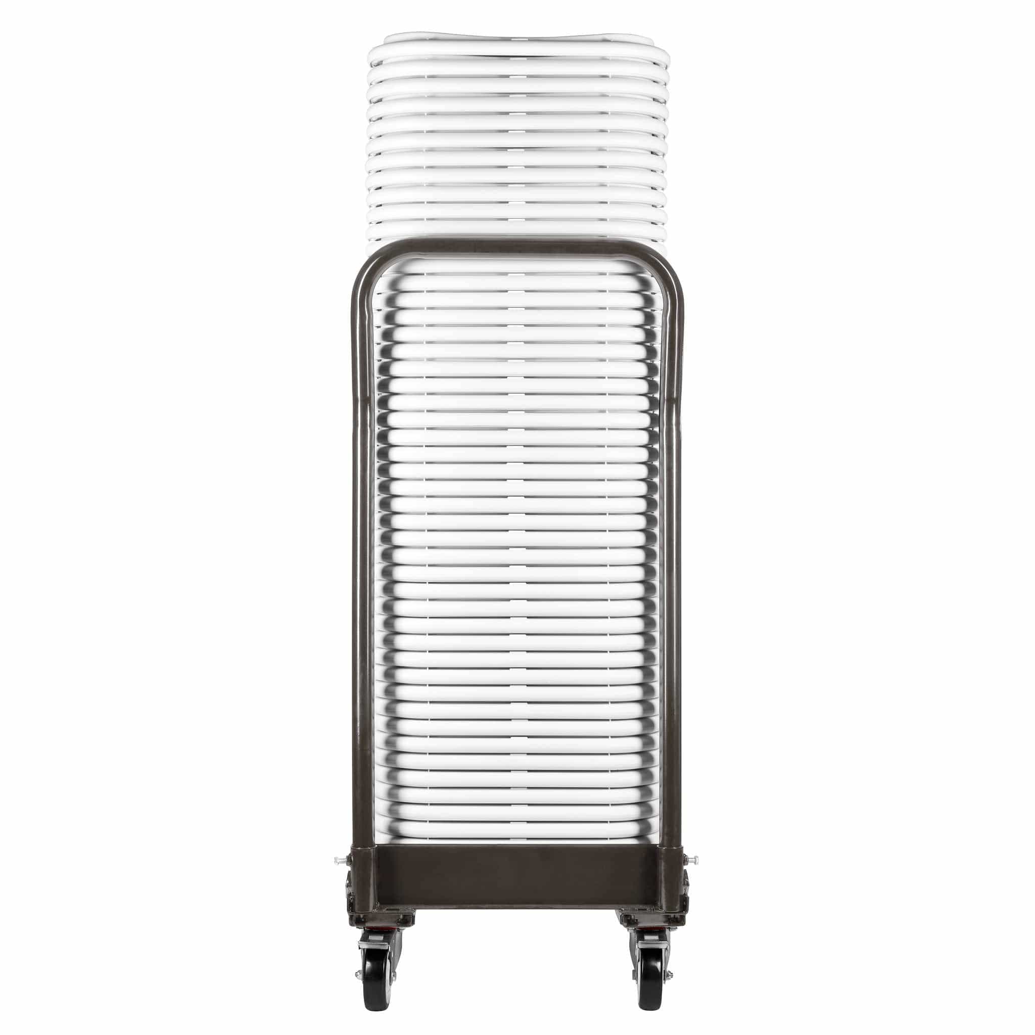 Chivari Steel Folding Chair Cart for Poly & Resin Folding Chairs - Gray CART100G-AX-T