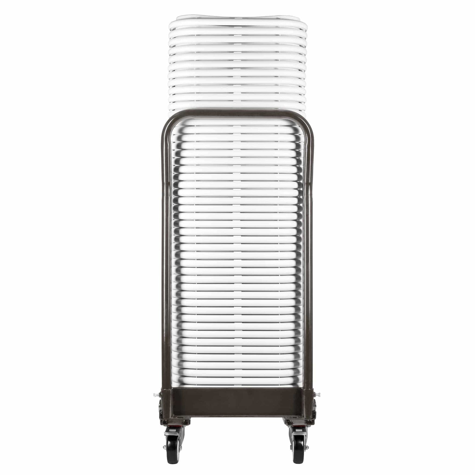 Chivari Steel Folding Chair Cart for Poly & Resin Folding Chairs - Gray CART100G-AX-T