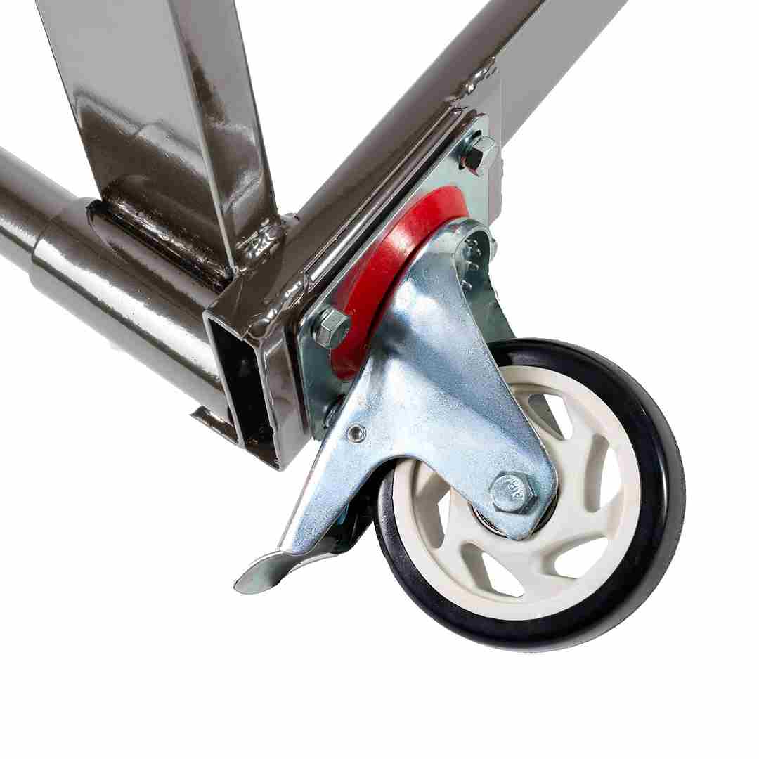 Chivari Steel Folding Chair Cart for Poly & Resin Folding Chairs - Gray CART100G-AX-T