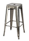Chivari GunMetal Gray Hi Gloss Tolix Style Metal Stool BTMGU-AX-T