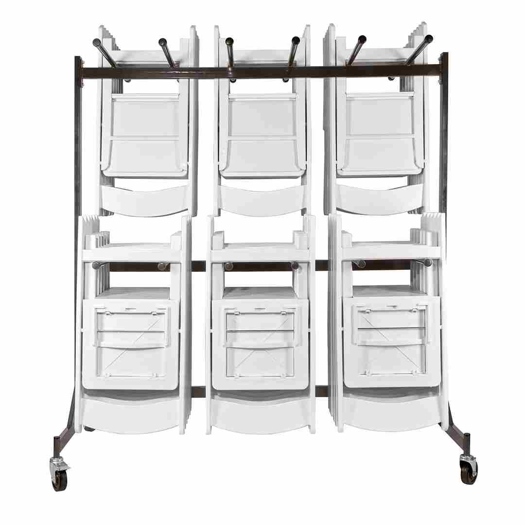 Chivari Hanging Chair Cart for Poly, Resin, Metal and Bamboo Folding Chairs CART101G-AX-T