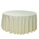 Chivari 5-Pack Ivory Round Polyester Tablecloth 190gsm 132" SX-TABLPOLY-132IN-IVR-5
