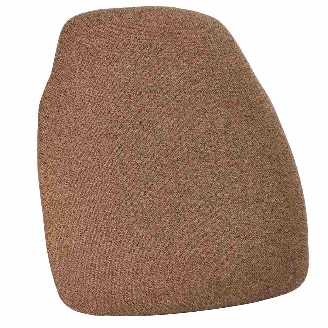 Chivari Light Brown 1.75" Thick Fabric Panel Back Chiavari Chair Cushion and SlipNot™ Technology CUSHPANFAB-LBN-A