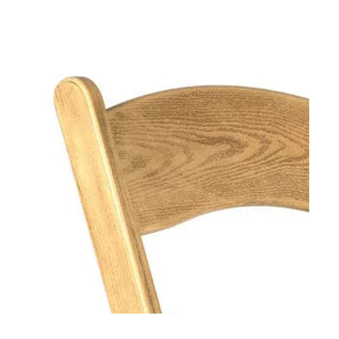 Chivari Natural Resin WoodGrain™ Folding Chair with Tan Cushion CFRNB-I-AX-T