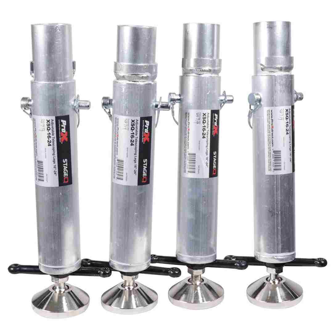 ProX ProX XSQ-1624MK2 Set of (4) Telescoping Stage Legs with Ball Joint Adjusts from 16 to 24 inches compatible with ProX StageQ Platforms XSQ-16-24