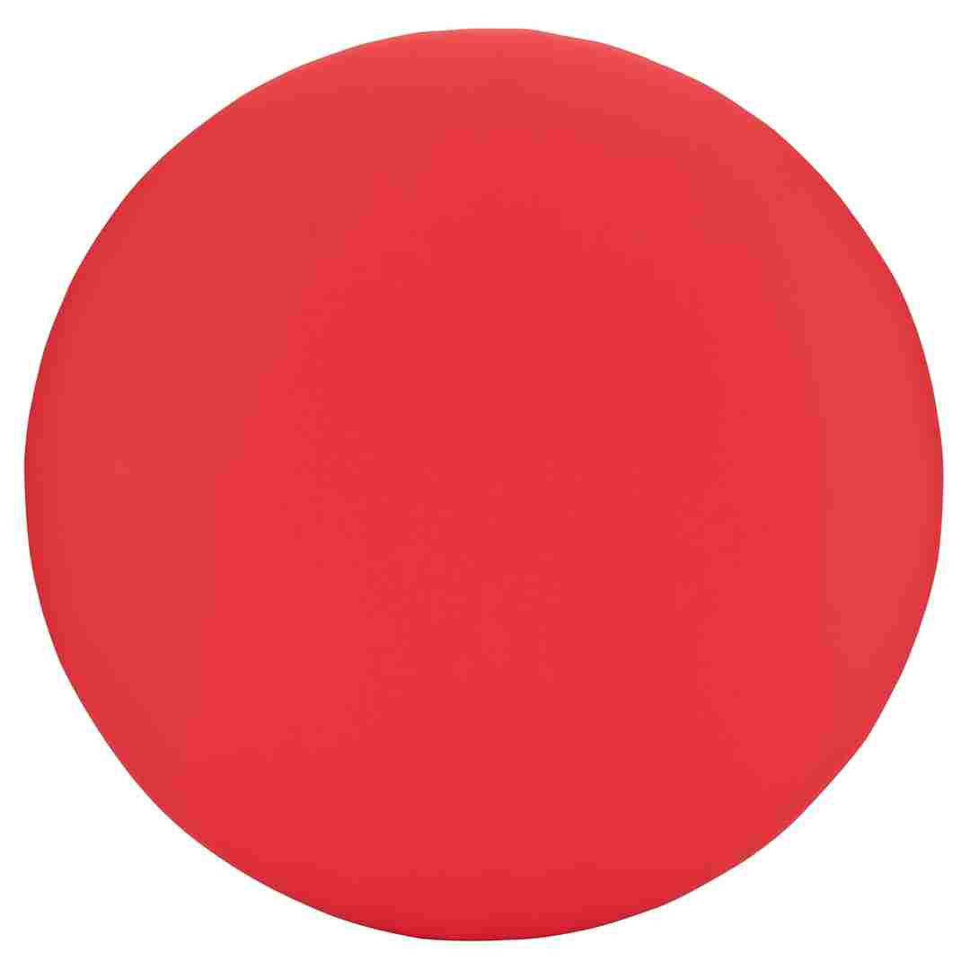 Chivari Watermelon Red Round Vinyl Panel Back Cushion CUSH-PANVIN-RDRED-ZG-T