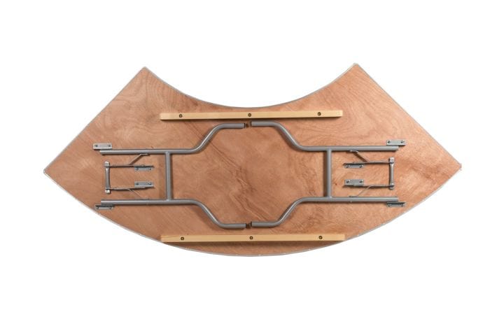 Chivari 84" x 30" (7 Foot) Serpentine Heavy Duty Plywood Folding Table TPLYSRP84M-AX-T