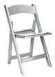 Chivari Silver with Silver Vinyl Cushion Resin Folding Chair by Chivari CFRS-AX-T
