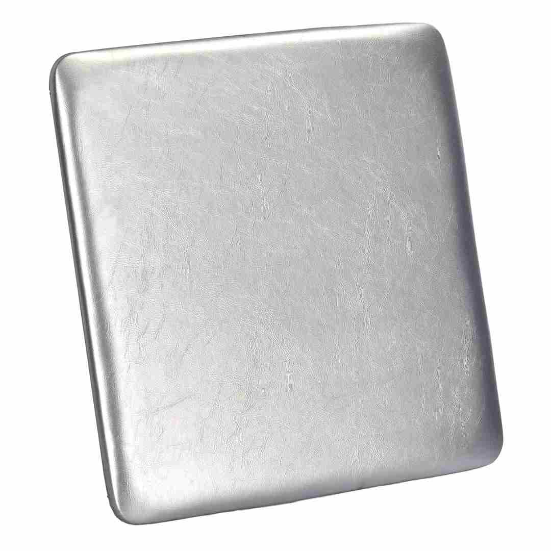Chivari Silver 1.75" Vinyl Panel Cushion with SlipNot™ Technology for Clear Folding Chair CUSHPANVIN-FLD-SLV-AX