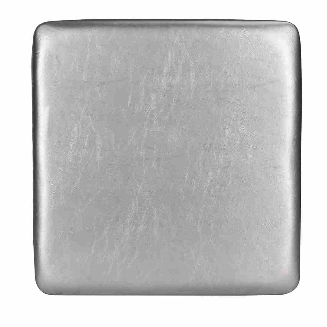 Chivari Silver 1.75" Vinyl Panel Cushion with SlipNot™ Technology for Clear Folding Chair CUSHPANVIN-FLD-SLV-AX