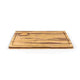 Front of the House FOH SPT052MUB21 14" x 9" Reversible Crushed Bamboo Board - Case of 4 FOH-SPT052MUB21