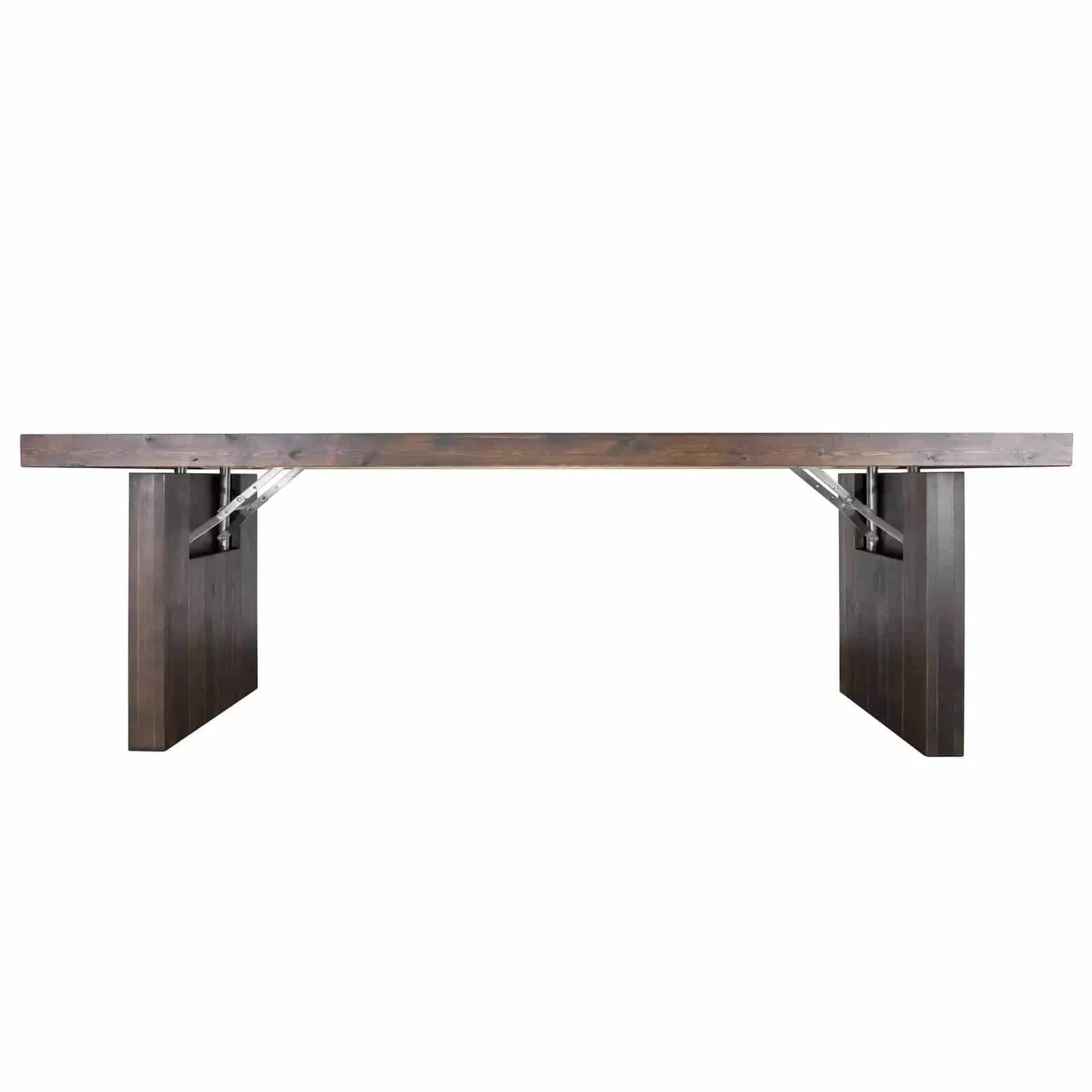 Chivari 96" x 40" Fruitwood Farm Table Conversion Kit for 96" x 30" Banquet Tables TFARMCKT9640-FTW-AX-T