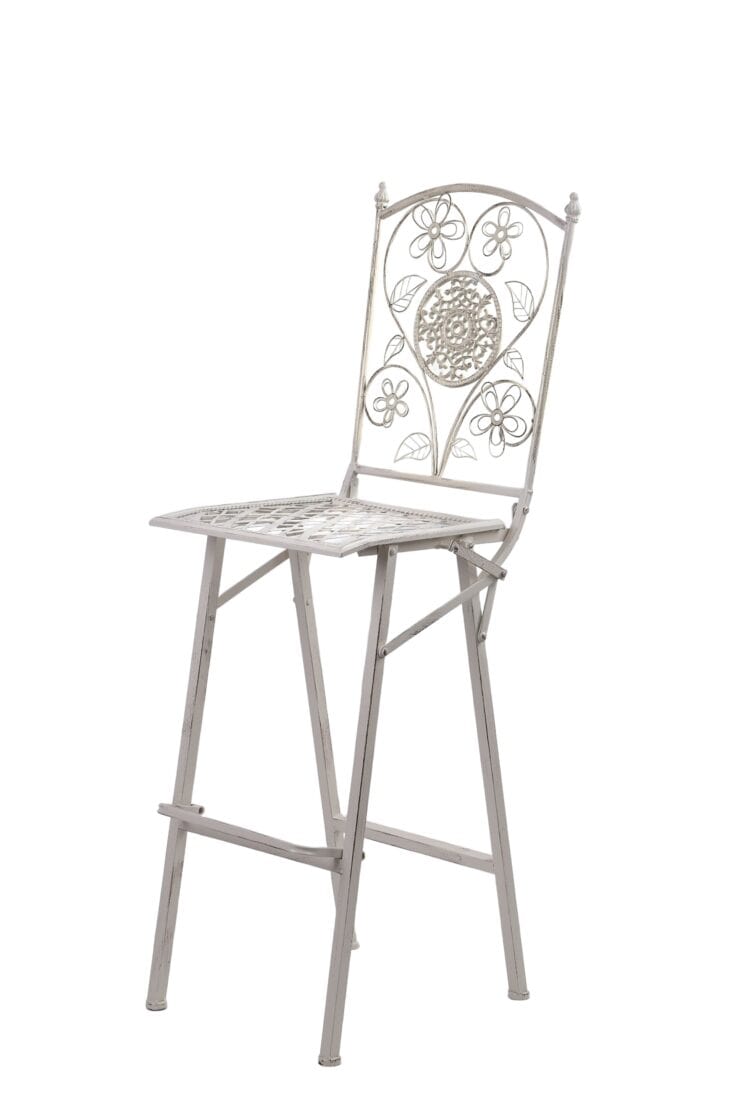Chivari White Barcelona Bistro Barstool with Square Seat and Back (Per Chair Price Shown – Sold only in Quantities of 2) BBBMW-AX-T