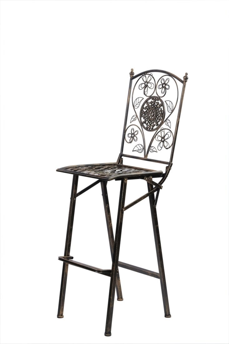 Chivari Vintage Copper / Gold Barcelona Bistro Barstool with Square Seat and Back (Per Chair Price Shown – Sold only in Quantities of 2) BBBMC-AX-T