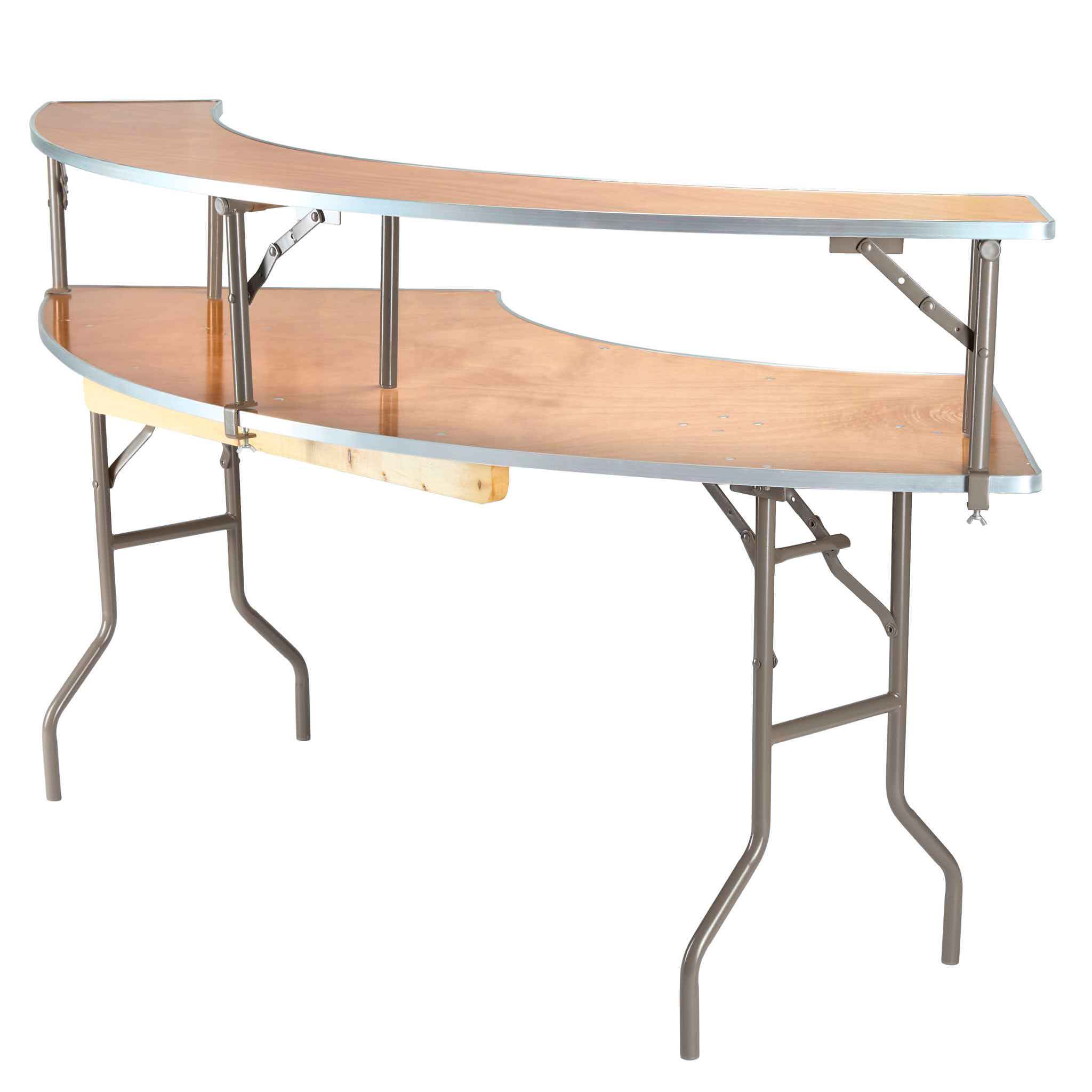 Chivari 7 Foot (84" x 30") Serpentine Plywood Table and Bar Top TPLYSRP84-BAR-KT-AX