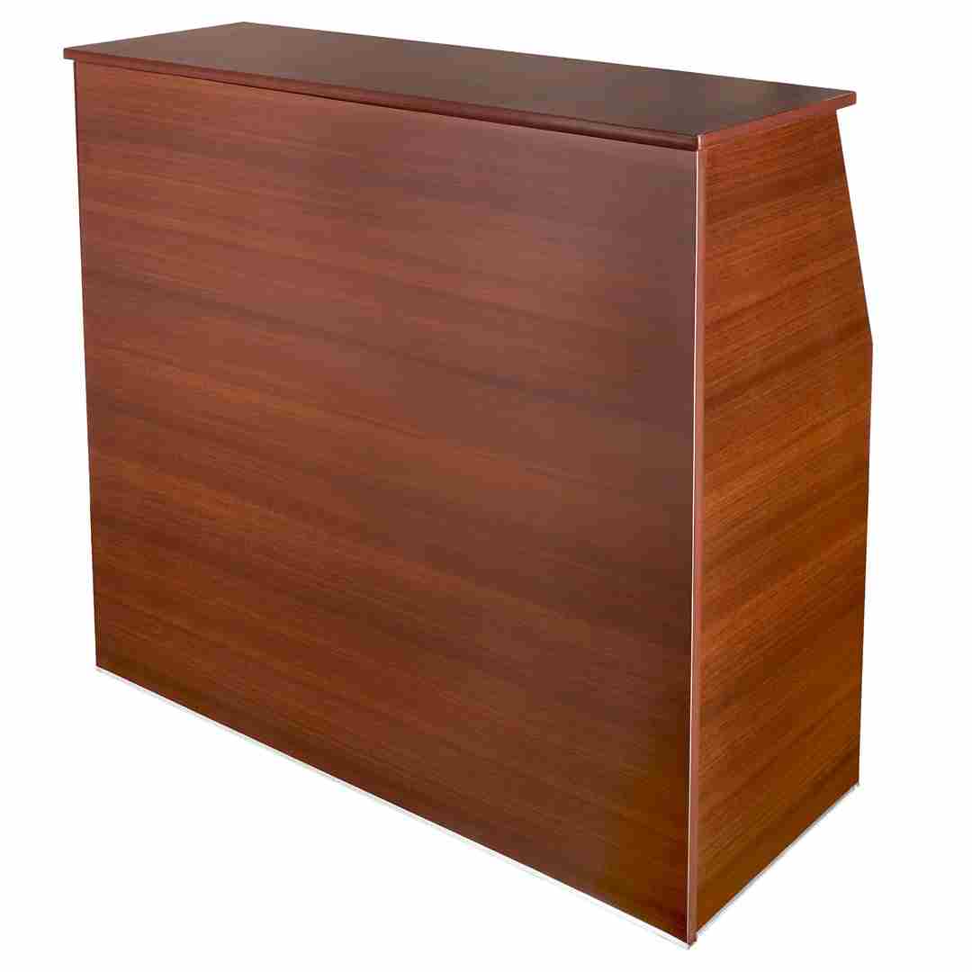 Chivari Walnut 42" Tall x 48" Long Portable Foldable Bar BAR-FOLD-48-WALNUT-AX-T