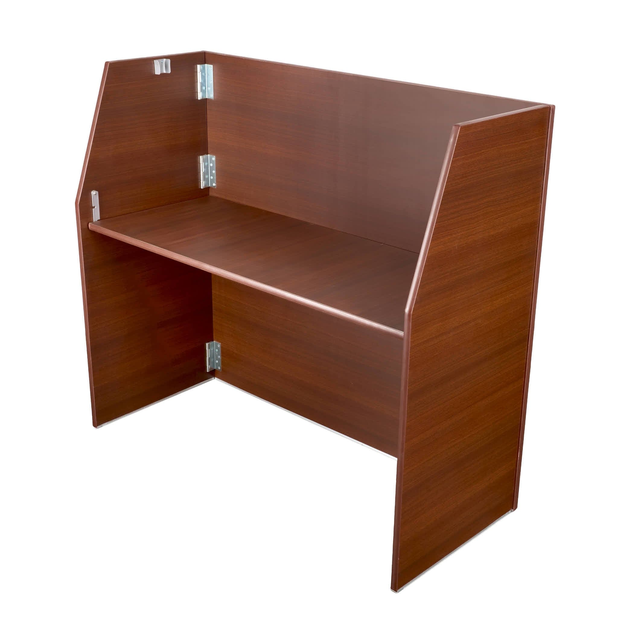 Chivari Walnut 42" Tall x 48" Long Portable Foldable Bar BAR-FOLD-48-WALNUT-AX-T