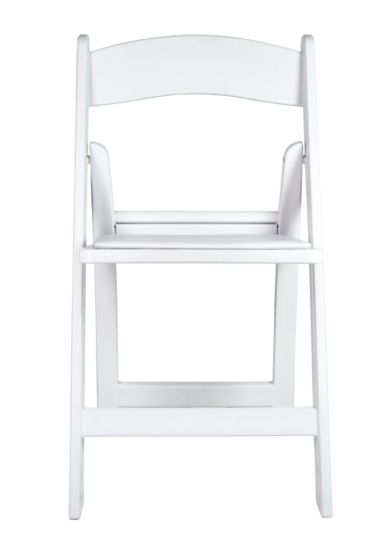 Chivari White Resin Folding Chair CFRW-X-AX-T