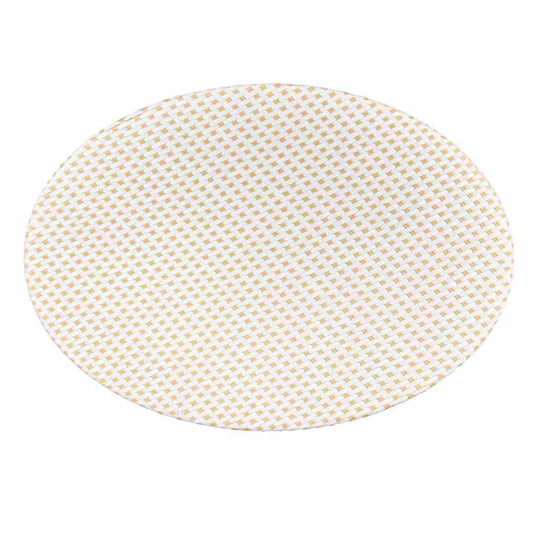 Toulouse 40" Round Glass Top White and Beige Rattan French Bistro Table TBTPWB-KT-AX-T