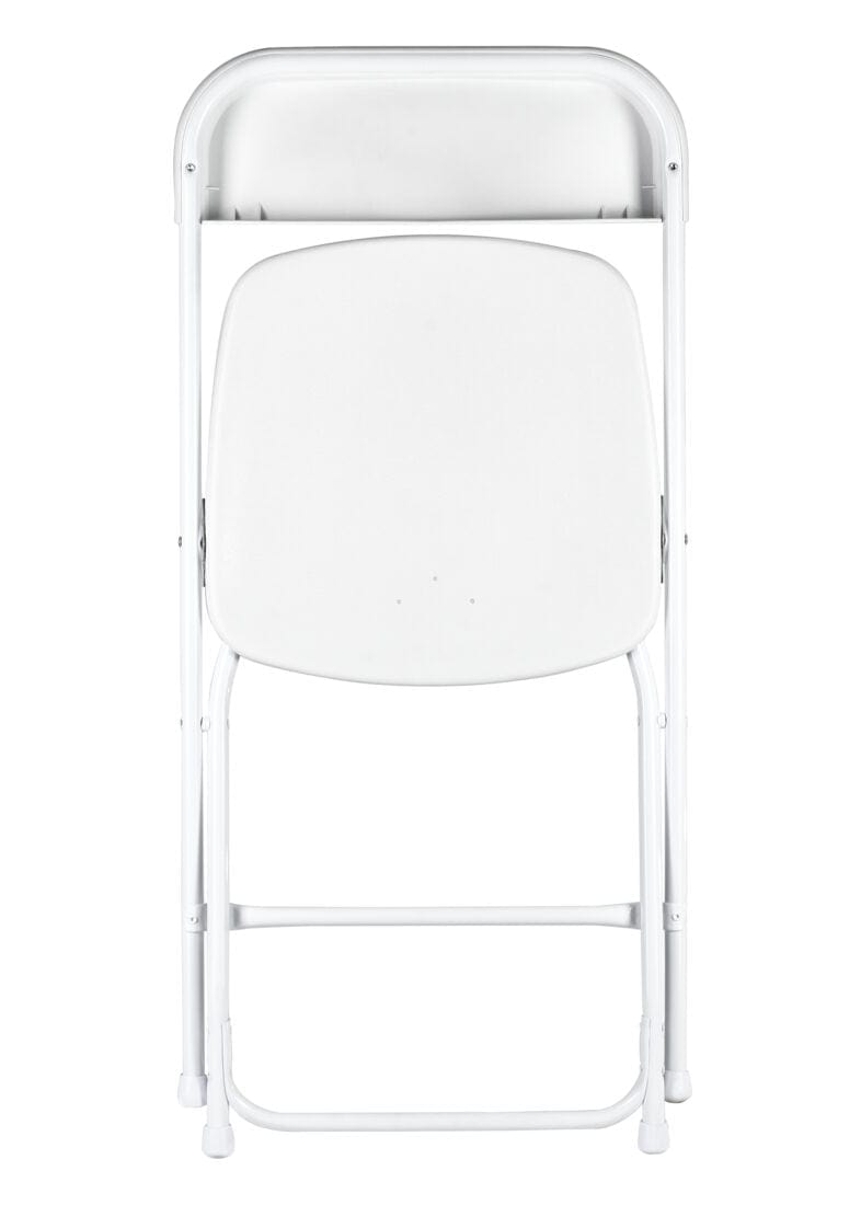 Chivari White Folding Chair (Steel-Poly Chair) - A Series CFPW-AX-T