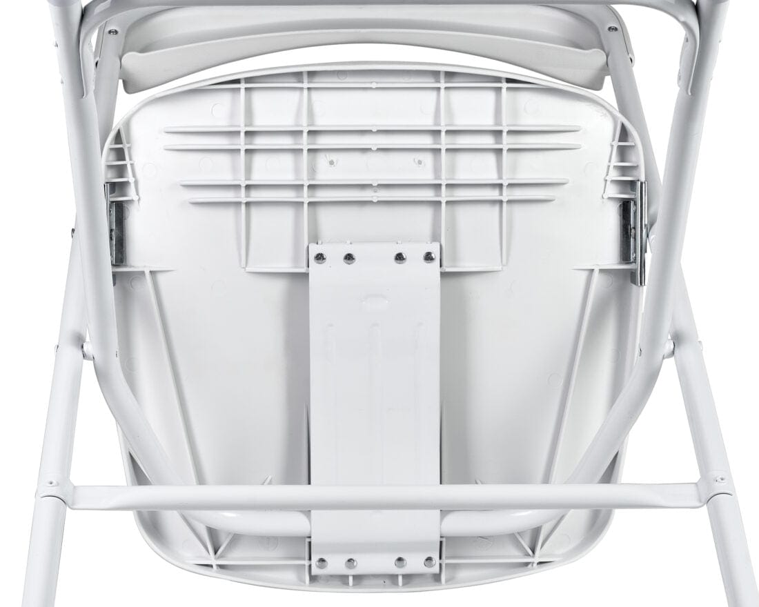 Chivari White Folding Chair (Steel-Poly Chair) - A Series CFPW-AX-T